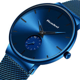 Mens Watches Top Brand Luxury Sport Watch Quartz Watch For Men Steel Slim Mesh Clock Waterproof Wristwatch Relogio Masculino