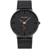 Mens Watches Top Brand Luxury Sport Watch Quartz Watch For Men Steel Slim Mesh Clock Waterproof Wristwatch Relogio Masculino