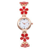 New Arrive Fashion Flower Rhinestone Bracelet Women Watch